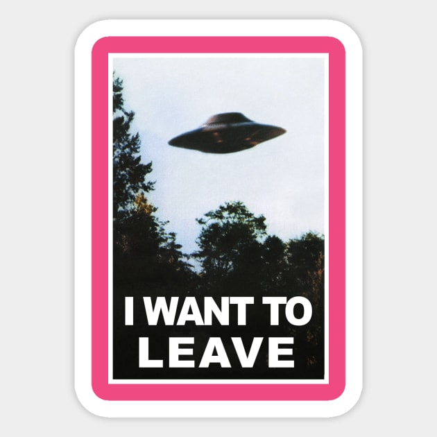 I want to leave Sticker by hamsterrage